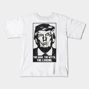 Donald Trump The Man Myth Legend 2023 - 2024 Mugshot Photo Kids T-Shirt